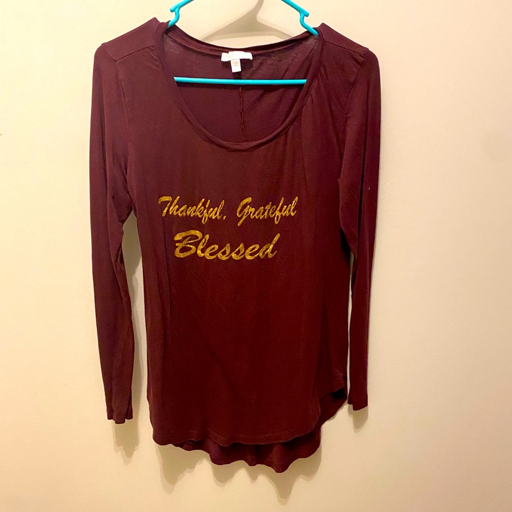Thankful, Grateful, Blessed long sleeve